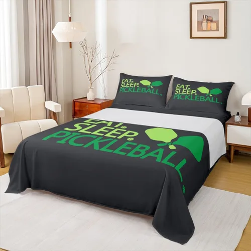 Miniatura 3 de jejeloiu Juego de sábanas de pickleball para niños, tamaño individual, regalos de pickleball para regalos para amantes del pickleball para niños