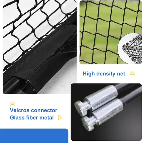 Miniatura 3 de Red de práctica de sóftbol de béisbol de 7 x 7 pies, juego de equipo de entrenamiento de lanzamiento, soporte de pelota de bateo portátil, soporte