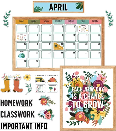Miniatura 13 de Carson Dellosa We Belong - Juego de 137 piezas de calendario de pared, encabezados mensuales, días festivos, cumpleaños, cubiertas de números
