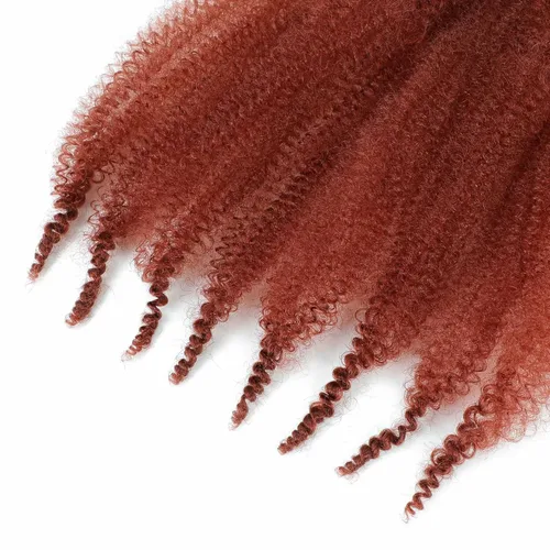 Miniatura 7 de Cabello afro trenzado elástico de 12 pulgadas, 3 paquetes, cabello afro Twist preesponjado, cabello de resorte previamente separado para extensiones