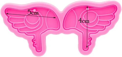 Miniatura 2 de Angel Wings Bonitos moldes de cabeza de pájaro, moldes de resina, molde de silicona para llavero, molde de silicona brillante para bricolaje, dijes