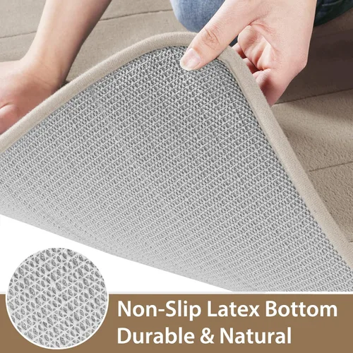 Miniatura 5 de Yimobra Alfombra de baño de espuma viscoelástica de tamaño grande de 24 x 17 pulgadas + forma de U de 24 x 20 pulgadas, suave y cómoda, súper