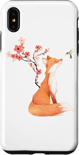 Miniatura 11 de The Cute Fox and Hummingbird Cherry Blossom Flower Present Case for iPhone 17