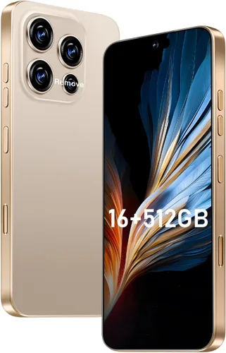 OEJBK 16PROMA X Smartphone Nueva Actualización 16GB+512GB/Pantalla de 17,75 cm, Cámara Zoom 68+108MP, Acabado de Vidrio Templado, 7000mAh, Desert