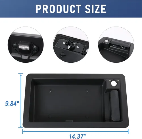 Miniatura 5 de JDMSPEED Nueva manija de puerta de carga trasera y placa de matrícula de repuesto para Ford Van E150 E250 E350