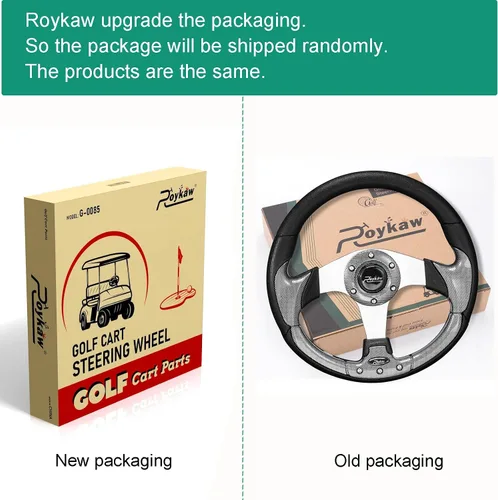 Miniatura 7 de Roykaw Volante universal para carrito de golf compatible con EZGO RXV TXT, Club Car DS Precedent Tempo, Yamaha G29 Drive Drive 2, diseño universal