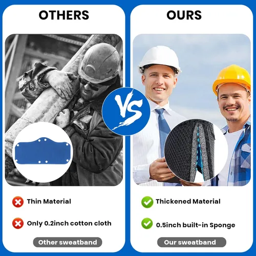 Miniatura 5 de Hard Hat Sweat Bands Washable Reusable Sweatband Liners Air Cushion Hard Hat Accessories