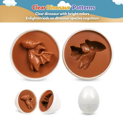 Miniatura 5 de Juguete de huevo de Pascua para niños pequeños – 12 piezas de huevos a juego de dinosaurios, regalo educativo para niños de 1 a 3 años