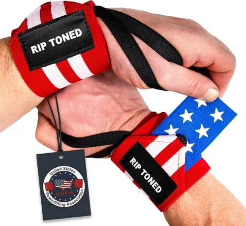 Miniatura 12 de Rip Toned Muñequeras de 18" – Correas de muñeca respaldadas por la USPA para levantamiento de pesas – Soporte de muñeca de calidad – Ajustables, Rojo