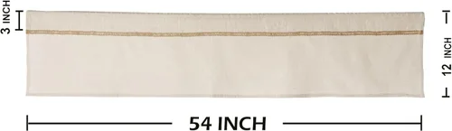 Miniatura 7 de Cenefa de lino de algodón para ventanas con ribete de encaje de arpillera rústica de 12 pulgadas, cenefa de cocina con bolsillo para barra, cortina