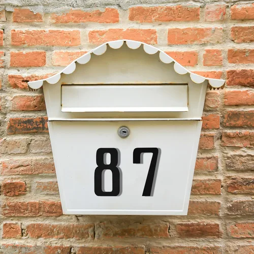 Miniatura 4 de Números de Casa Modernos para Exterior - Autoadhesivos, Grandes de 6 Pulgadas, Números de Dirección de Casa de Metal - Ideales para Buzón, Puerta
