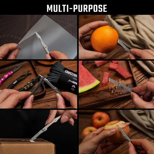 Miniatura 5 de KeyUnity KK13 Cuchilla de Utilidad de Precisión para Manualidades Mango de Titanio Mini Herramienta de Corte para Artes Manualidades Proyectos