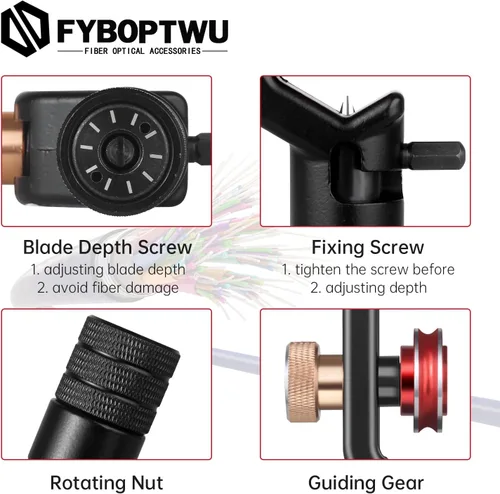 Miniatura 6 de Pelacables de fibra óptica blindados FTTH Pelacables blindados Pelacables 4-10MM Herramienta pelacables Coaxial Mid Span, Herramientas de corte
