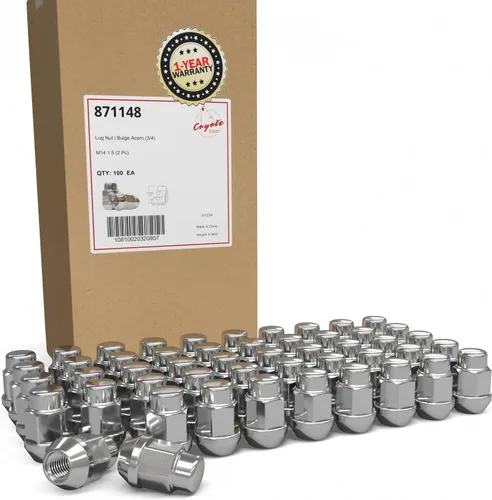 Miniatura 17 de Wheel Accessories Parts 20 tuercas de llanta M14x1.5 14x1.5 rosca OEM estilo fábrica 1.65" largo negro 7/8" 0.866 in hexagonal para Jeep Wrangler