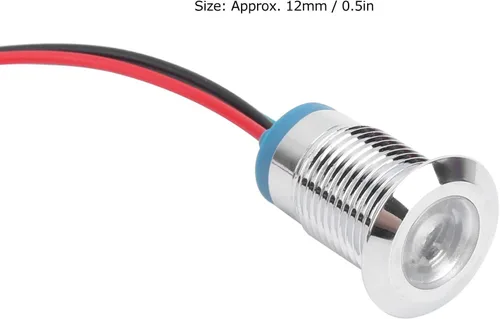 Miniatura 5 de Marhynchus 4 juegos de luces indicadoras LED precableadas LED redondas, impermeables, luz de 2 colores, electrodo de ánodo común de 12-24 V 0.472 in