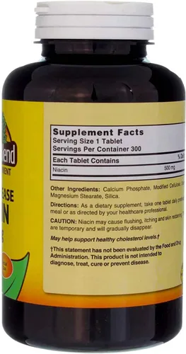 Miniatura 5 de Nature's Blend Niacina Liberación Temporizada 500 mg 500 mg 300 Tabletas