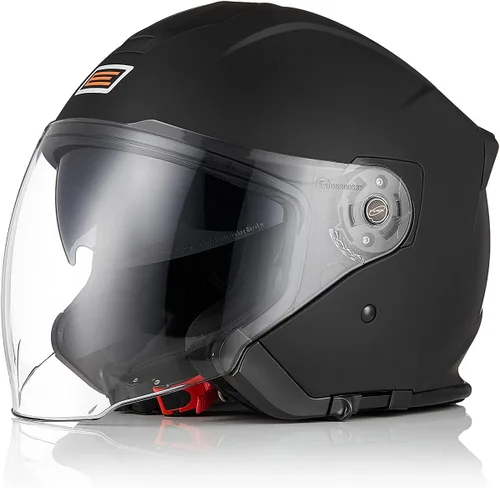 Miniatura 9 de ORIGINE Casco de motocicleta de cara abierta 3/4 con doble visera para scooters, aprobado por DOT
