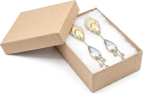 Miniatura 19 de TheDisplayGuys - Paquete de 100 cajas de cartón rellenas de algodón #21 para joyas, caja de regalo, color marrón kraft (2.6 x 1.6 x 1.0 pulgadas)