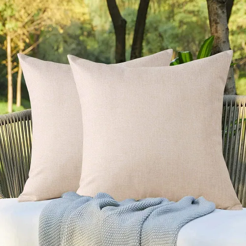 Miniatura 21 de OTOSTAR Paquete de 2 fundas de almohada impermeables para interiores y exteriores de 18 x 18 pulgadas, fundas de almohada decorativas para jardín