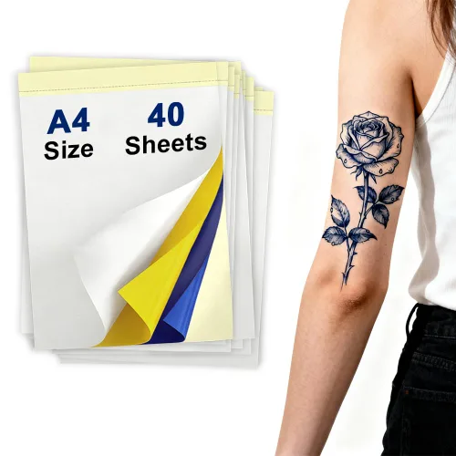 Miniatura 10 de 8 hojas de papel de tatuaje temporal imprimible para impresora de inyección de tinta, 8.5 x 11 pulgadas, hojas de transferencia de diseño