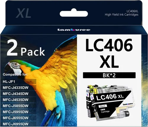 LC406XL - Cartuchos de tinta con repuesto de alto rendimiento para Brother LC406 XL, funcionan con impresoras MFC-J4335DW MFC J4535DW MFC-J5855DW