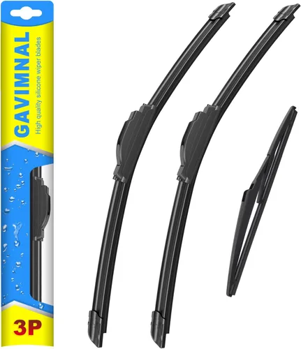 Miniatura 10 de Gavimnal® 15"+15"+13" escobillas limpiaparabrisas de silicona de repuesto para Jeep Wrangler JK 2008-2018 Jeep Wrangler 2007-2017, escobillas