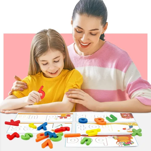 Miniatura 8 de Juguetes educativos de aprendizaje para niños y niñas de 2, 3, 4, 5, 6 años, juego de letras a juego con tarjetas del alfabeto para niños, juguete