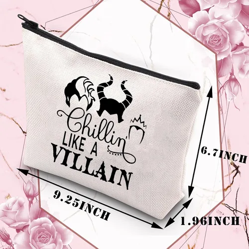 Miniatura 2 de BDPWSS Malvado Females Regalo Villano Amante Bolsa de maquillaje Chillin' Like a Villain Gift Evil Group Gift Bad Witches Cosmetic Bag