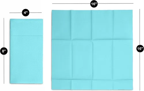 Miniatura 5 de Paquete de 50 servilletas desechables con sensación de lino para cena con bolsillo integrado para cubiertos, servilletas de papel tipo tela Menta