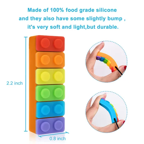 Miniatura 2 de Collar masticable, paquete de collar sensorial para niños con TDAH, autismo, necesidades de morder, palo masticable de motor oral, masticable