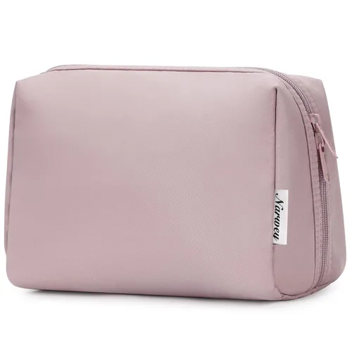 Miniatura 61 de Narwey Bonita bolsa de maquillaje de viaje, bolsa organizadora de cosméticos, bolsa de aseo con compartimentos para mujeres y niñas (grande, morado)
