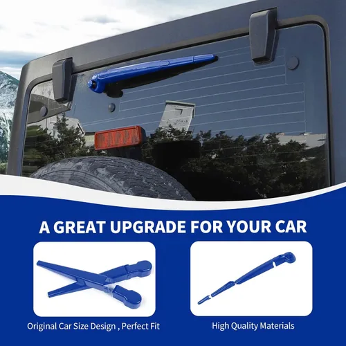 Miniatura 6 de RAZPOY JK Limpiaparabrisas frontal y trasero, 3 piezas, compatible con Jeep Wrangler JK JKU 2007-2017, azul