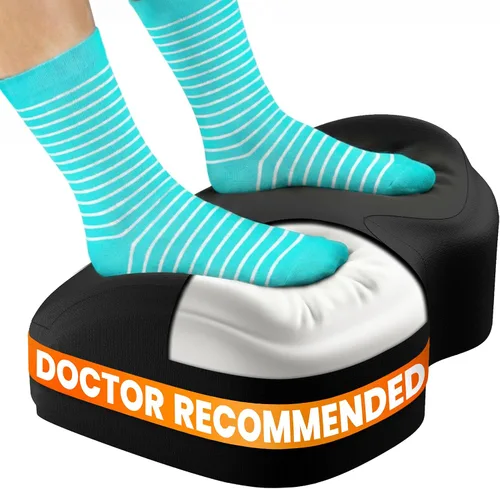 Reposapiés para debajo del escritorio en el trabajo - Taburete de oficina de espuma viscoelástica y reposapiés debajo del escritorio con almohada de