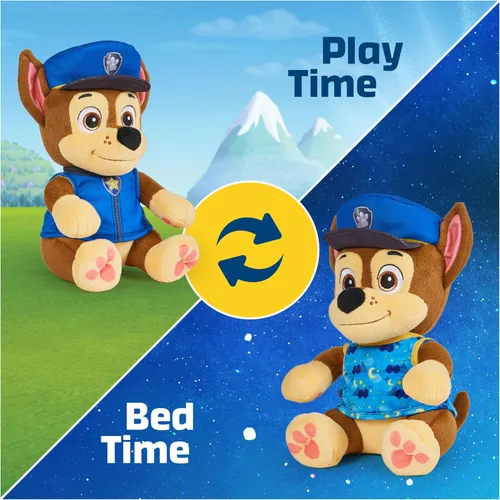 Miniatura 4 de Paw Patrol, Bedtime - Persecución de peluche, animal de peluche de 10 pulgadas con atuendo reversible, juguetes para niños y niñas a partir de 3 años