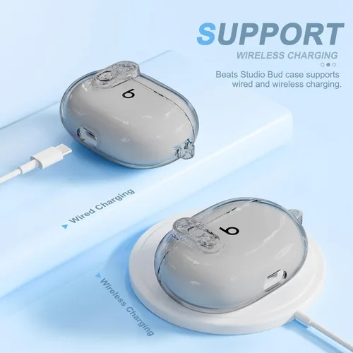 Miniatura 6 de Funda transparente para los nuevos Beats Studio Buds + (2023) / Beats Studio Buds (2021), funda con cierre seguro Secure Lock para Beats Studio Buds