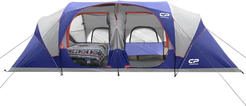 CAMPROS CP Tienda de campaña para 12 personas, tiendas de campaña familiares de 3 habitaciones, tienda familiar impermeable y resistente al viento
