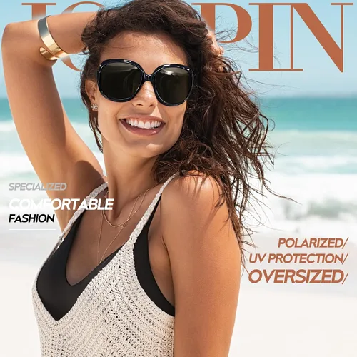Miniatura 8 de Joopin Lentes de sol de gran tamaño para mujer, polarizados, grandes, para conducción, protección UV, grandes sombras