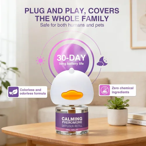 Miniatura 5 de Tcllka Cat Calming Pheromone Diffuser Effectively Relieve Anxiety Stress Cat Calming Diffuser Comfort for Cats Refill Reduce Fighting Spraying and
