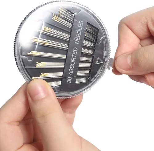 Miniatura 4 de Eketirry Agujas de coser a mano de alta calidad, 30 agujas surtidas para reparación de costura, 6 tamaños diferentes de agujas de coser con 2