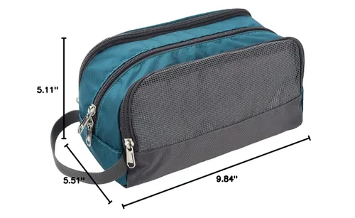 Miniatura 6 de Yeiotsy Neceser para niños, kit de viaje para niños con bolsillos de malla, organizador compacto para gimnasio, campamento, senderismo