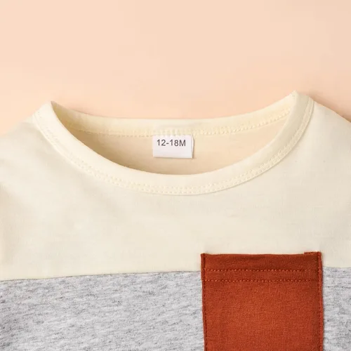 Miniatura 4 de Ropa de otoño e invierno para bebé, trajes de niño pequeño, sudadera de manga larga, sudadera de retazos y pantalones, 2 piezas, 12 meses a 5 años