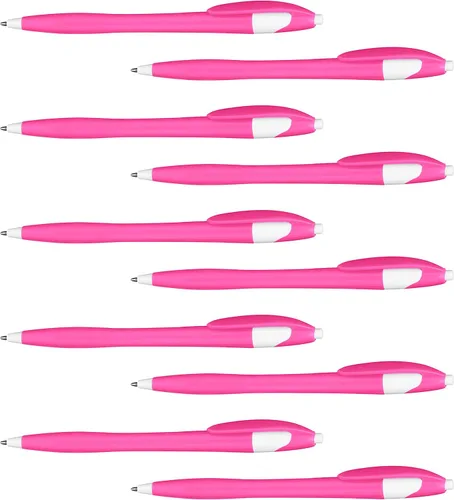 Miniatura 8 de DISCOUNT PROMOS Juego de 10 bolígrafos de oficina de plástico de dos tonos, paquete a granel, tinta negra, ideal para oficina, escuela, negocios