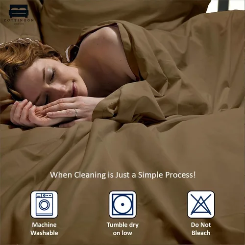 Miniatura 9 de Cottingon Juego de Sábanas de 4 Piezas de Tamaño King con Cabezal Flexible, Sábanas Superiores Divididas de 34 Pulgadas para Camas Ajustables Sleep