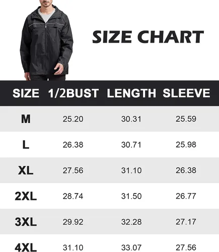 Miniatura 6 de SWISSWELL Chaqueta de lluvia impermeable para hombre, abrigo ligero para correr, rompevientos, golf, moda