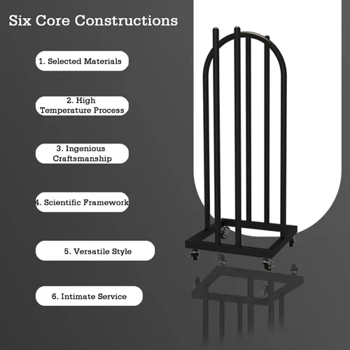 Miniatura 6 de 2 in 1 Coat Rack and Coat Rack Space Saving Organizer On Both Sides Laundry Room Bedroom Versatile Stacking Trolley