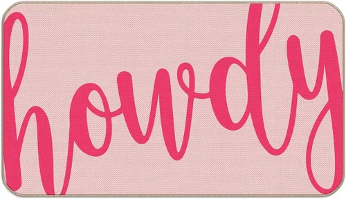 Divertida alfombra de puerta decorativa de color rosa intenso, para interiores y exteriores, para puerta de porche, habitación de niña, dormitorio