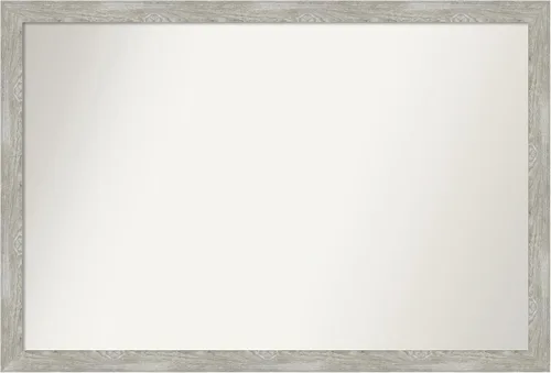Miniatura 129 de Amanti Art Espejo de baño gris para sobre el fregadero, 31 x 48 pulgadas, espejo de tocador rectangular estrecho de color gris, marco de madera