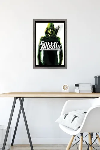 Miniatura 6 de Trends International DC Comics - Póster de pared con diseño de flecha verde, año uno, 14.725 x 22.375 pulgadas, versión enmarcada de madera