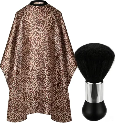 Miniatura 9 de Capa profesional de corte de pelo con cepillo de plumero para el cuello, capa de peluquería de salón, accesorios de peluquería negro Azul