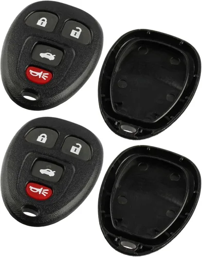 Juego de 2 fundas y almohadilla para control remoto de entrada sin llave para Buick Allure Lacrosse/Chevy Cobalt Malibu/Pontiac G5 G6 Grand Prix